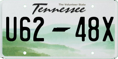 TN license plate U6248X