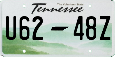 TN license plate U6248Z