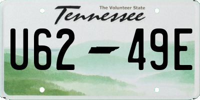 TN license plate U6249E