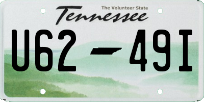 TN license plate U6249I
