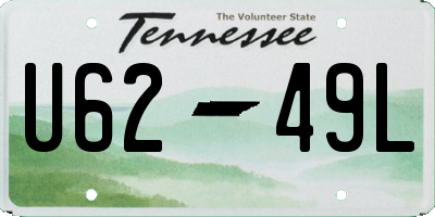 TN license plate U6249L