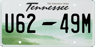 TN license plate U6249M