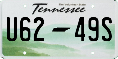 TN license plate U6249S