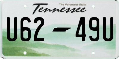 TN license plate U6249U