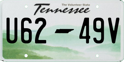 TN license plate U6249V