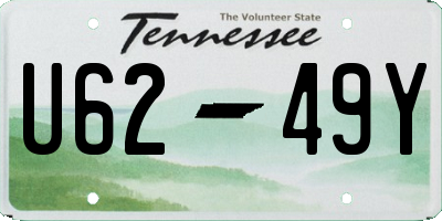 TN license plate U6249Y