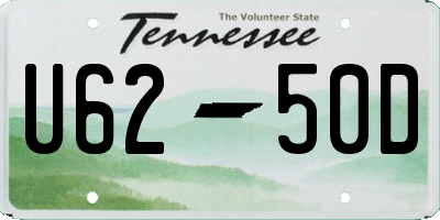 TN license plate U6250D