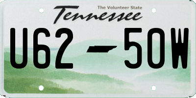 TN license plate U6250W