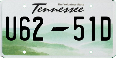 TN license plate U6251D