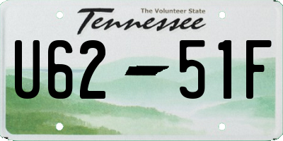 TN license plate U6251F