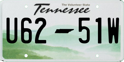 TN license plate U6251W