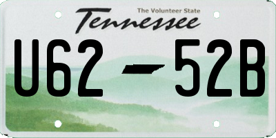 TN license plate U6252B