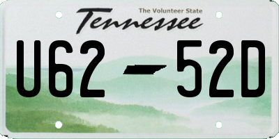 TN license plate U6252D
