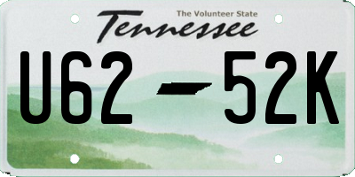 TN license plate U6252K