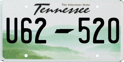 TN license plate U6252O