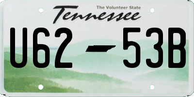 TN license plate U6253B