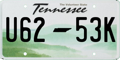 TN license plate U6253K