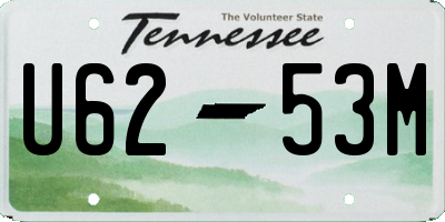 TN license plate U6253M