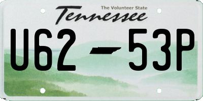 TN license plate U6253P