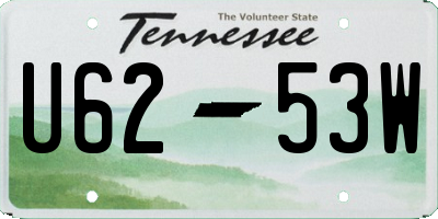 TN license plate U6253W