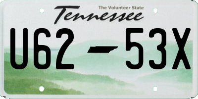 TN license plate U6253X