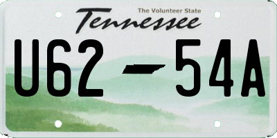 TN license plate U6254A