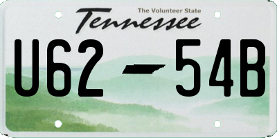 TN license plate U6254B