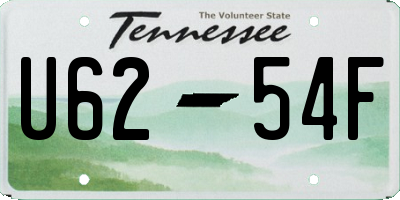 TN license plate U6254F