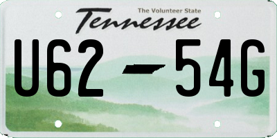 TN license plate U6254G