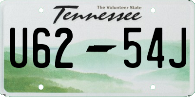TN license plate U6254J