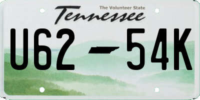 TN license plate U6254K