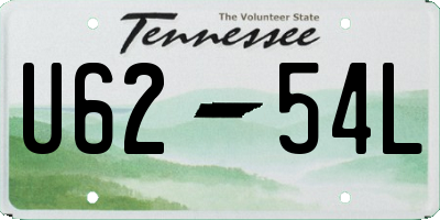 TN license plate U6254L