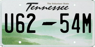 TN license plate U6254M