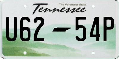 TN license plate U6254P