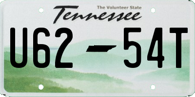 TN license plate U6254T