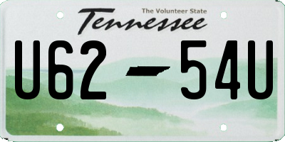 TN license plate U6254U