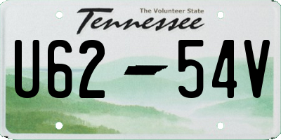 TN license plate U6254V