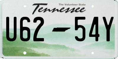 TN license plate U6254Y