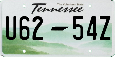 TN license plate U6254Z