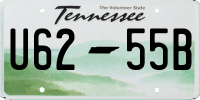 TN license plate U6255B