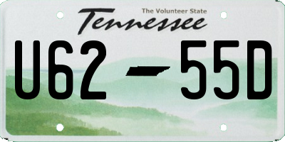 TN license plate U6255D