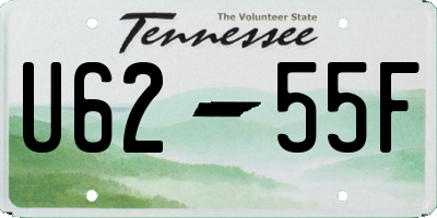 TN license plate U6255F