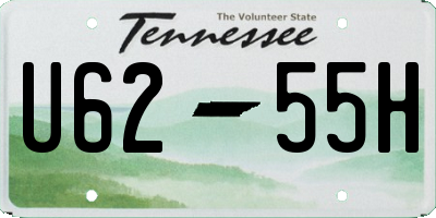 TN license plate U6255H
