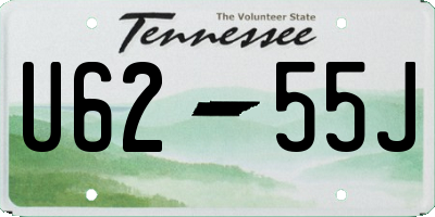 TN license plate U6255J