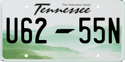 TN license plate U6255N