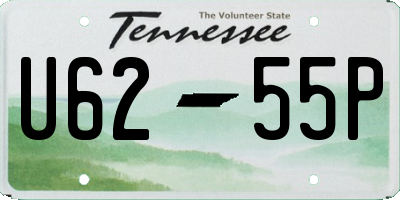 TN license plate U6255P