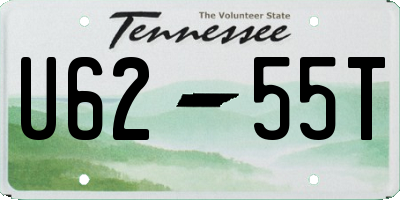 TN license plate U6255T