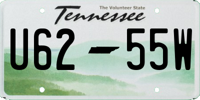 TN license plate U6255W