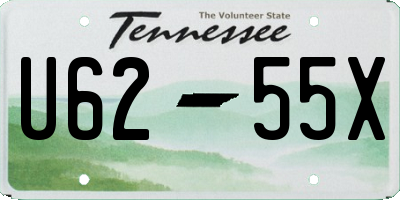TN license plate U6255X