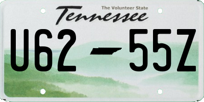 TN license plate U6255Z